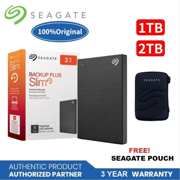 Seagate 1TB 2TB One Touch External Hard Drive with Password USB3.0