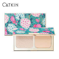 CATKIN Makeup Face Pressed Powder Foundation Compact Matte ปกปิดรูขุมขน Silky Smooth Creamy Texture