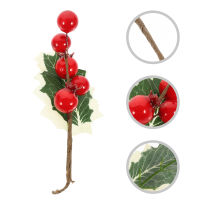 ROSENICE【Hot Sale】 10pcs Christmas Berries Vase Filler Christmas Picks Faux Berry Flowers with Leaves