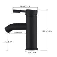 Rozin Matte Black Basin Faucet Deck Mounted Single Lever Bathroom Crane Waterfall Brass Bathroom Tap Hot Cold Water Mixer Taps