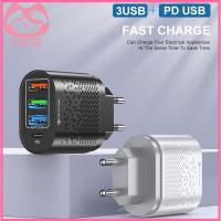 FGFR Fast Type C QC3.0 3เครื่องชาร์จ USB ที่ชาร์จเร็วอะแดปเตอร์ชาร์จในรถยนต์ PD