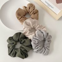 【CW】 2022 New Color Corduroy Hair Scrunchie Elastic Bands Korean Accessories Ponytail Headwear