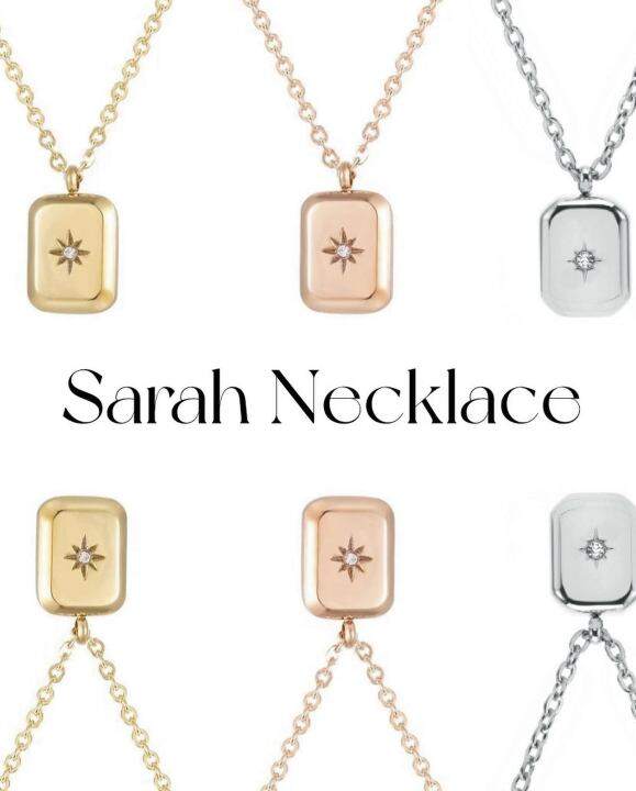 Sarah necklace • สร้อยคอรุ่นใหม่ของ G.Nightdayเป็นสร้อยคอทรงเหลี่ยม Lazada.co.th