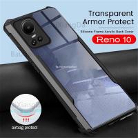 ปลอกอะครีลิคกันชน TPU โปร่งใสสำหรับ Oppo Reno 10 Pro Plus 10pro 10Proplus + Reno10 Pro Reno10pro 2023เคสโทรศัพท์เกราะกันกระแทกฝาหลัง