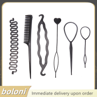 ? boloni 6ชิ้น เซ็ตทรงผม braiding Tools Pull-Through hair Needle dispenser hair comb