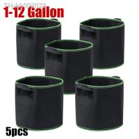 ℡✟✚ 5pcs 1 3 5 10 gallon fabric plant Grow Bags tree growing Pots garden Vegetable potato flower Planting Container Nursery pots bag