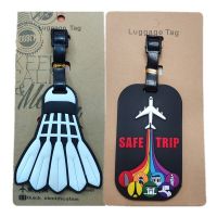 【DT】 hot  Fashion Badminton Luggage Tag Women Travel Accessories Silica Gel Suitcase ID Address Holder Baggage Boarding Tag Portable Label