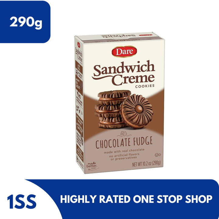 Dare Sandwich Creme Cookies Chocolate Fudge, 290g Lazada PH