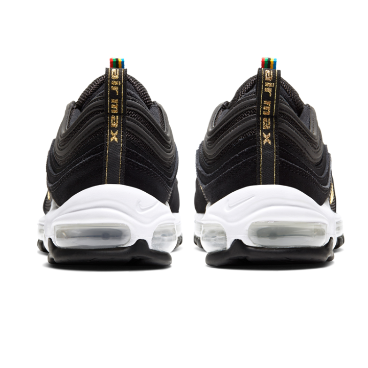 รองผ้าใบผู้ชาย-nike-air-max-97-qs-แท้-สี-black-metallic-gold