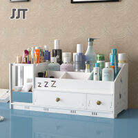 JJT shelf Storage rackกล่องเก็บเครื่องสำอางสำหรับใช้ในครัวเรือนชั้นวางลิปสติกหลายเซลล์ผลิตภัณฑ์ดูแลผิวตั้งโต๊ะกล่องลิ้นชักตกแต่งกระจกโต๊ะแต่งตัว