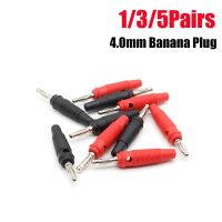 1/3/5pairs 4.0mm Banana Plug Male Connectors Audio Screw Jack Adapter for Speaker Wire Sound Systems Home Theater Amplifiers