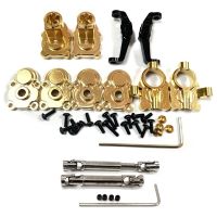 For FMS FCX24 Brass Front and Rear Portal Housing Cover Counterweight Driveshaft 1/24 RC Crawler Car Upgrades Parts