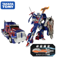 TAKARA TOMY ภาพยนตร์ทรานฟอร์เมอร์5 TLK-15 L ออปติมัสไพรม์ของแท้ของเล่นคอลเล็กชั่นงานอดิเรกของเล่นผิดรูปที่จับต้องได้ (มีประโยชน์ทางสติปัญญา)