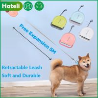 HATELI 5M Dog Retractable Leash Towing Rope Convenient Handle Nylon Traction Rope Automatic Telescopic Traction Belt For Dogs Cats Under 50Kg