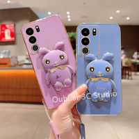 เคสโทรศัพท์ VIVOV29 VIVO V29 Pro V29e 5G 4G เคส ซิลิโคนนิ่มเคลือบอิเล็คโทรเพลทแฟชั่นดีไซน์ใหม่พร้อมขายึดรูปกระต่ายน่ารักและสายคล้องสั้น Case 2023