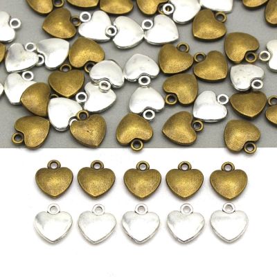 【LZ】﹊  10pcs coração etiquetas para jóias prata bronze feito à mão etiquetas feitas à mão em sacos de chapéu costura acessórios para vestuário 10x12mm