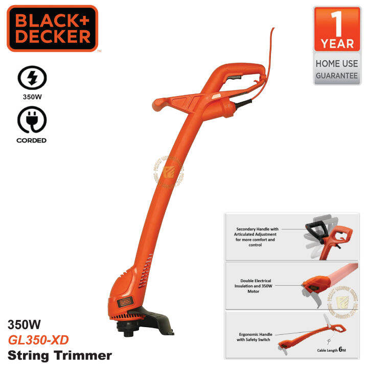 BLACK & DECKER GL350XD 350W Corded String Trimmer Lazada