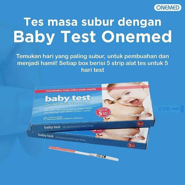 Baby Test Onemed Ovulation LH Test Strip / Tes Kesuburan Alat Uji Masa