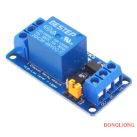 DONGLIONG โมดูลรีเลย์1ช่องสัญญาณ3.3V 5V 12V 24V บอร์ดรีเลย์ทริกเกอร์ระดับโมดูลสูงและต่ำ