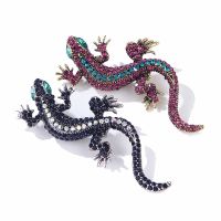 Unique Lizard Rhinestone Brooch Pin Women Geckos Party Dorcus Pin and Brooch Clothes Jewelry Vintage Metal Brosch