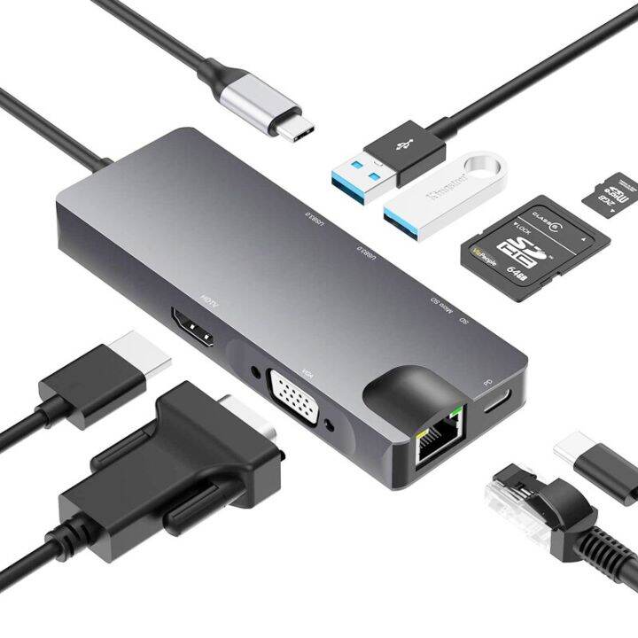 usb-rankman-ไปยัง-rj45อีเธอร์เน็ต4k-hdtv-usb-usb-3-0-2-0-type-c-สำหรับ-macbook-ipad-pro-samsung-s22-dex-xiaomi-12-tv-สวิตช์-ps5