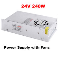 【☑Fast Delivery☑】 pingguij พัดลมระบายความร้อนหม้อแปลงไฟ Ac/Dc 24V 10a 240W ไดรเวอร์ Led 24V แหล่งจ่ายไฟอลูมิเนียม Ac110v Ac 220V ถึง24V สำหรับไฟแถบไฟ Led