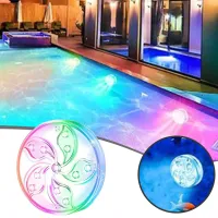 ๑ Pool Lights For Above Ground Pools Pool Accessories 10 Colors Submersible LED Lights With Remote Pond Lights