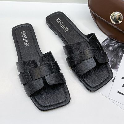 【CC】☇♞  Slippers Flat Luxury Outdoor Beach Flip Flops Female Sandals Trend Brand Design Slides Shoes for Woman