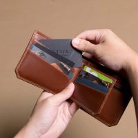 ZETTINO กระเป๋าสตางค์หนังเเท้สำหรับผู้ชาย l Classic Double Wallet