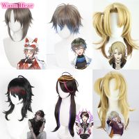 VTuber NIJISANJI EN Cosplay Wig Luxiem Mysta Rias Ike Eveland Luca Kaneshiro Vox Akuma Shu Yamino Heat Resistance Fibre +Wig Cap Nails Screws Fastener