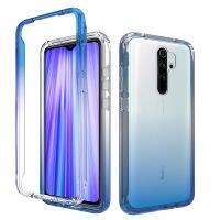 สำหรับ Xiaomi R Edmi หมายเหตุ8 Pro ฮาร์ดใส2-In-1ชิ้นกลับและ Soft TPU กรอบกันกระแทกฝาครอบป้องกันโทรศัพท์กรณี