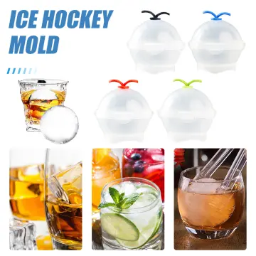 4 Hole Ice Cube Makers Round Ice Hockey Mold Whisky Cocktail Vodka Ball Ice  Mould Bar Party Kitchen Ice Box Ice Cream Maker Tool