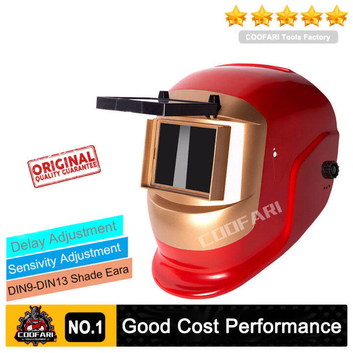 New Large View Auto Darkening Welding Mask (Helmet), Double lens