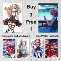 Cuadros Para Sala Moderno Aesthetic Poster Anime Girl Pop Art Custom Print Canvas Painting Wall Kids Room Bar Home Decore Luxury Drawing Painting Supp