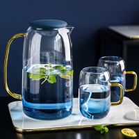 Home Glass Kettle Color Changing Teapot Glass Cold Kettle with Handle Boiling Cold Drink Kettle Heat Resistant Glass kettle