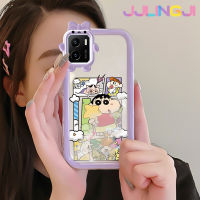 Jlingji เคสสำหรับ VIVO Y15s Y15a Y01การ์ตูน Crayon Shin-Chan เลนส์กล้องถ่ายรูปแบบนิ่มสัตว์ประหลาดน้อยสีสันสดใสกันกระแทกแบบใสเคสมือถือป้องกันซิลิโคนง่ายปลอกความคิดสร้างสรรค์โปร่งใส