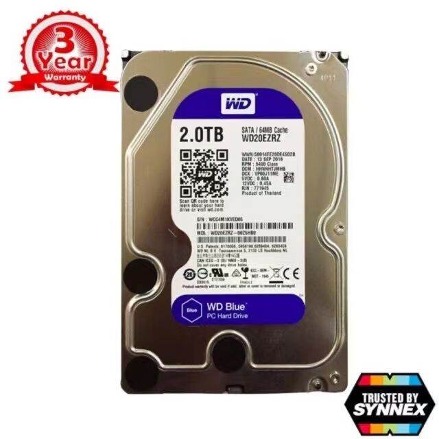 hdd-ฮาร์ดดิสก์-wd-blue-purple-2tb-ของแท้ประกันศุนย์-synnex