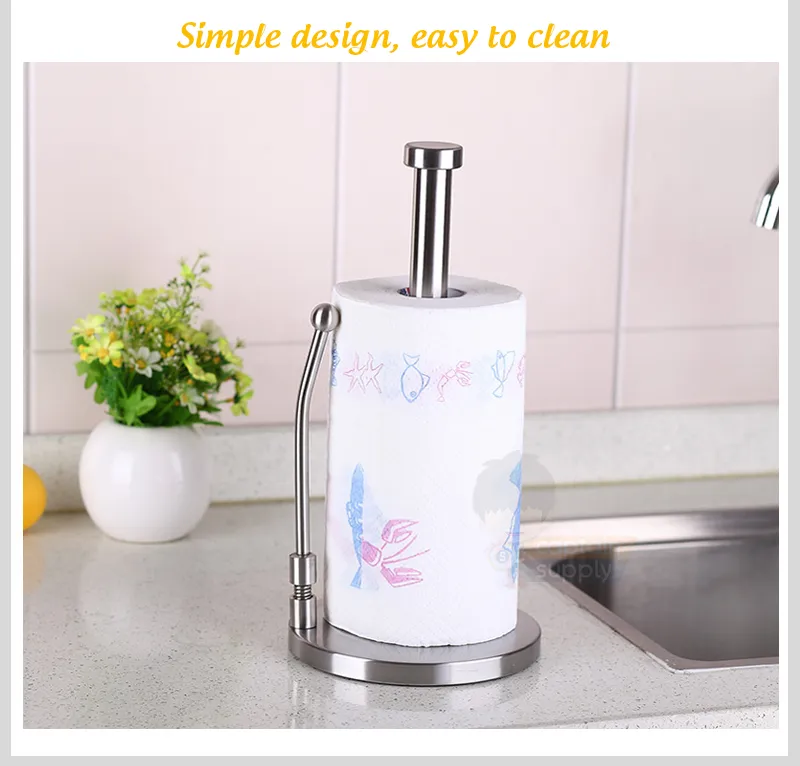 Paper Towel Holder Stand Stainless Steel Sturdy and Heavy for