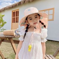 【CW】Kids Large Brim Hat Children Outdoor Sun Hats Caps Cute Cartoon Hat Summer Hat For Kids Boys Girls Bucket Hats Child Beach Hat