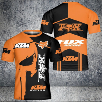 2023 New Ktm skull Race foxs Summer T-shirt Para Homens Manga Curta casual Feminino Tamanho Grande Harajuku Camisetas Estilo Summer Fashion T-shirt