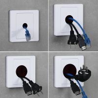 Cable Socket With Rubber Pad Wall Blank Panel With Outlet Hole Decorative Cover Cable Organizer Storage