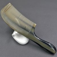 23 New 8.66 Inch Natural Yak Horn Round Handles Fine Tooth Comb Hair Straighter Comb Anti-Static Hair Massage Brush