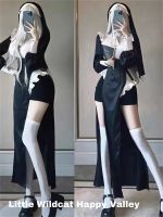 Nun Cosplay Costume Women Fancy Dress Set Halloween Party Roleplay Outfit Adult Nun Dress Black Fancy Christmas Cosplay Dress Up