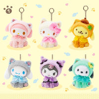 Hello Kawaii Sanrio Mymelody Cinnamoroll Kuromi สาวหัวใจตุ๊กตาตุ๊กตากระเป๋าจี้อะนิเมะตุ๊กตาสัตว์ของเล่นคริสต์มาส Gift