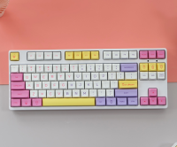 เซ็ตปุ่มคีย์แคป 140 คีย์ Ice cream Keycaps Dye Sublimation PBT QX1 Profile เหมาะสม 61/64/68/78/84/87/96/980/104/108