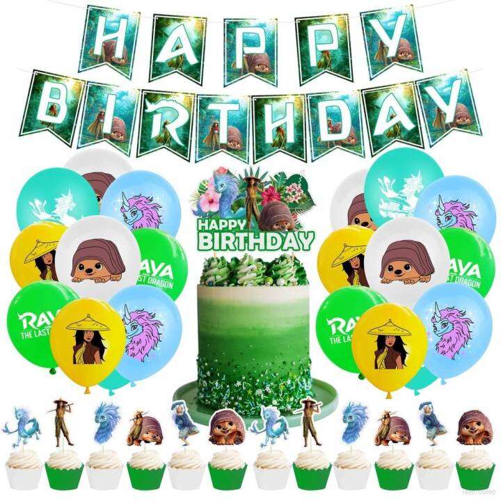 Raya and The Last Dragon Theme Birthday Party Decoration Set Banner ...