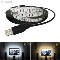 DC 5V 6V 50CM 1M 2M 3M 4M 5M USB Cable Power RGB LED strip light Tape SMD 3528 desk Decor lamp For computer TV Background