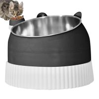 Raised Cat Food Bowls No Spill Raised 15-Degree Tilt Cat Food Bowl Wide Shallow Cat Bowl Elevated Kitten Dish Pet Food And Water