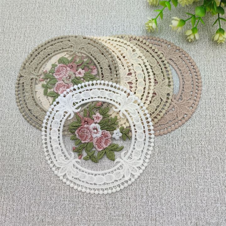 cw-anti-scald-coaster-embroidery-bowls-cups-european-fabric-table-insulation-12cm