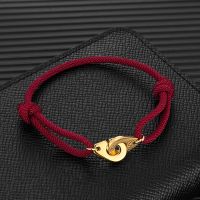 MKENDN New Stainless Steel Handcuff Bracelet For Women Men Adjustable Rope Bracelet Menottes Bijoux Corde Couple Jewelry Gifts